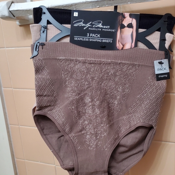 NWT Marylyn Monroe 3Pk Seamless Shaping Briefs; S, M, L, XL.  Br/Tan/Bl $35Each. - Picture 4 of 17